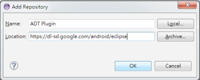 Eclipse add repo