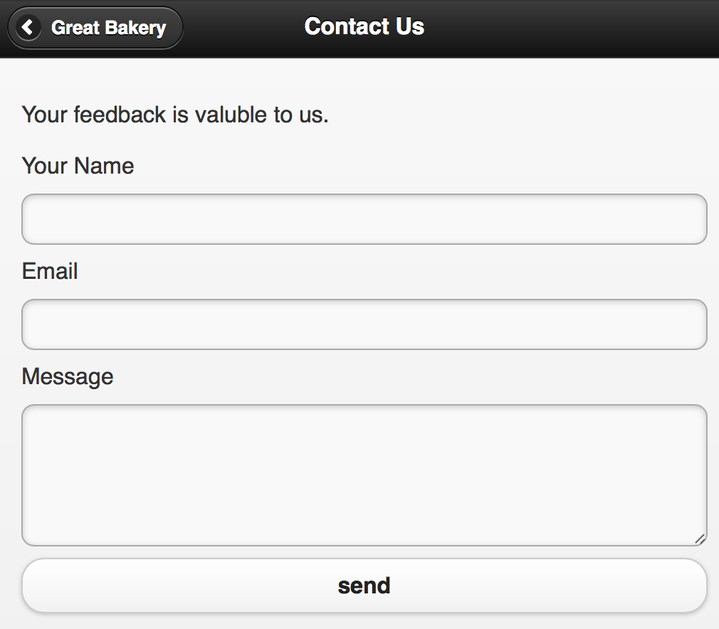 Feedback form