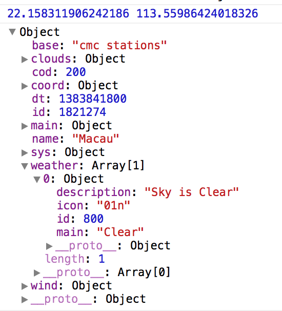 Weather api with geolocation